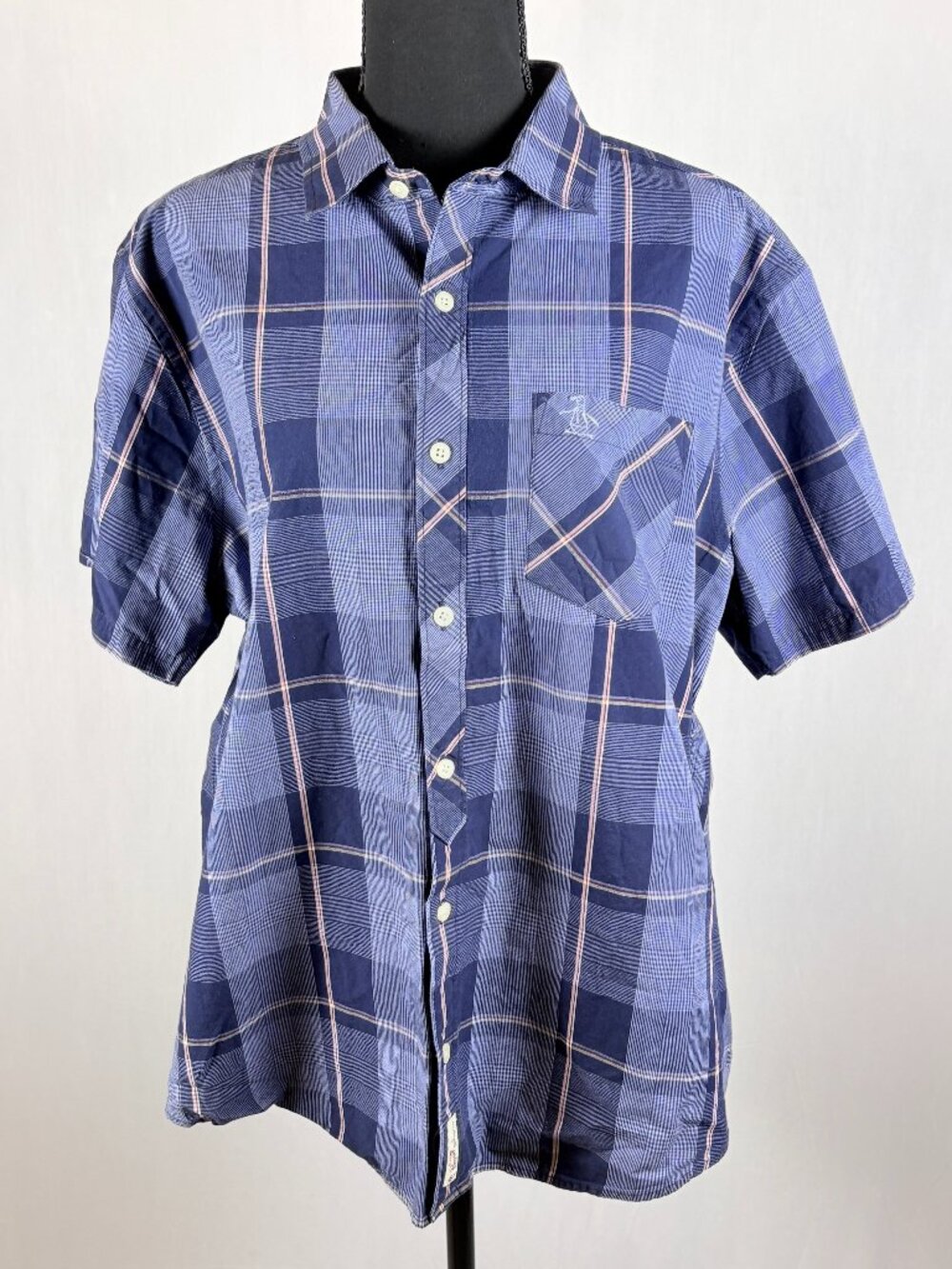 An Original Penguin by Munsingwear | Plaid Button Front Shirt | XL | Slim Fit